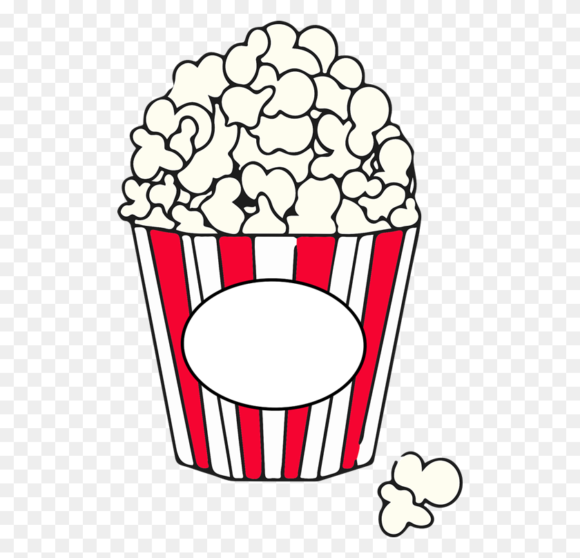 500x748 Movie Clipart Popcorn Kernel - Película Y Imágenes Prediseñadas De Palomitas De Maíz