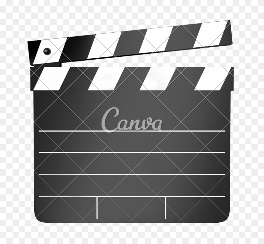 800x737 Movie Film Clapper Board - Clapperboard PNG