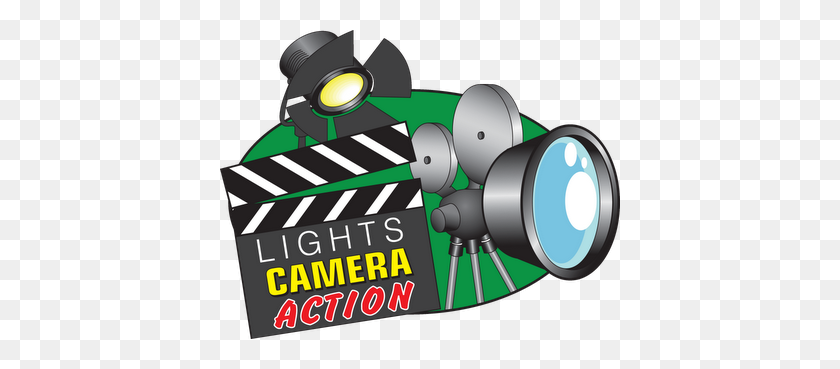 400x309 Movie Lights Clipart - Hollywood Lights Clipart