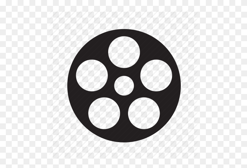512x512 Movie Reel Cinema Film Film Roll Media Movie Multimedia Play Reel - Multimedia Clipart