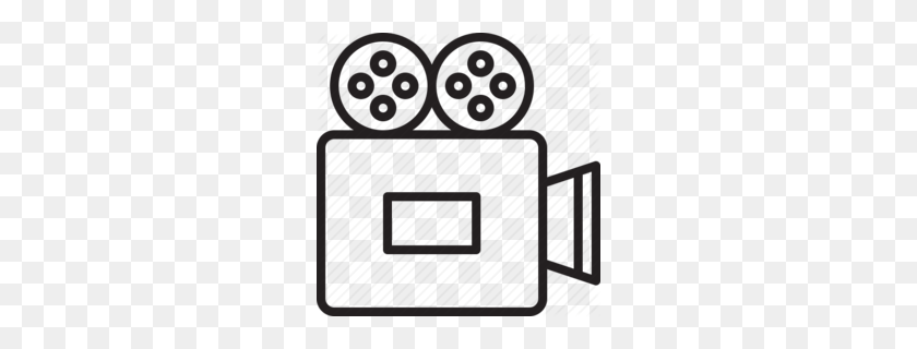 260x260 Movie Reel Outline Clipart - Movie Reel Clipart