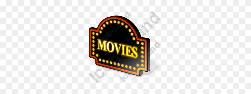 256x256 Movie Theater Sign Icon, Pngico Icons - PNG To Ico