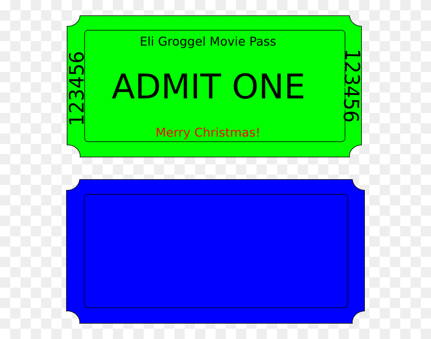 582x600 Movie Ticket Clip Art At Clkercom Vector Clipart - Admit Clipart