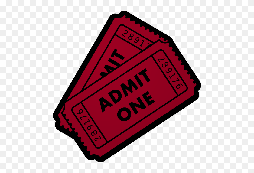 512x512 Movie Ticket Dock Icon - Movie Ticket PNG