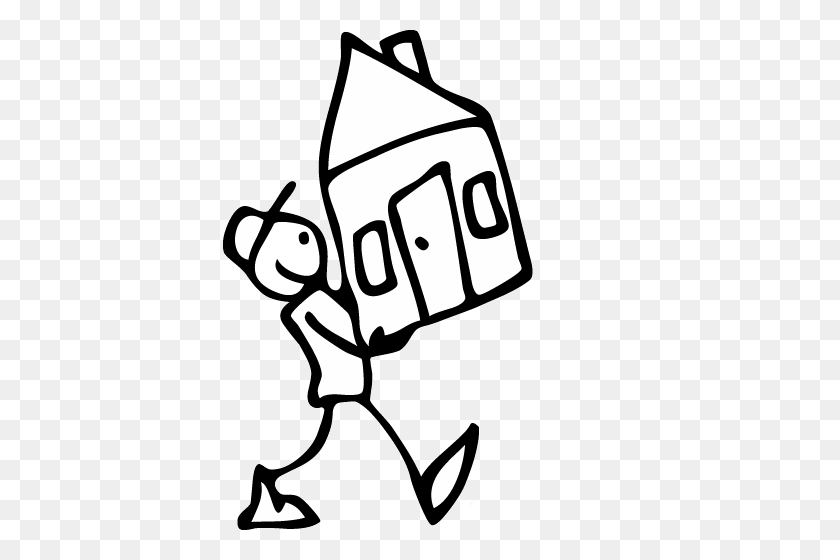 394x500 Moving Home Clipart - Motion Clipart