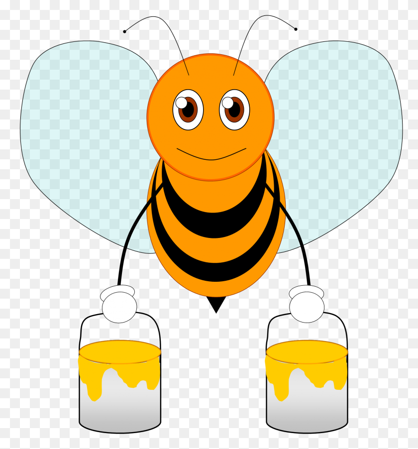1570x1695 Moving Honey Bee Clipart - Pollination Clipart