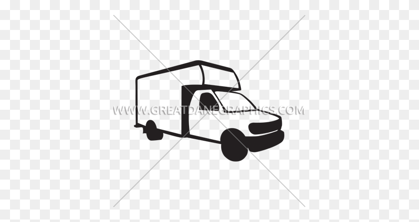 385x385 Moving Van Production Ready Artwork For T Shirt Printing - Moving Truck Clipart Free
