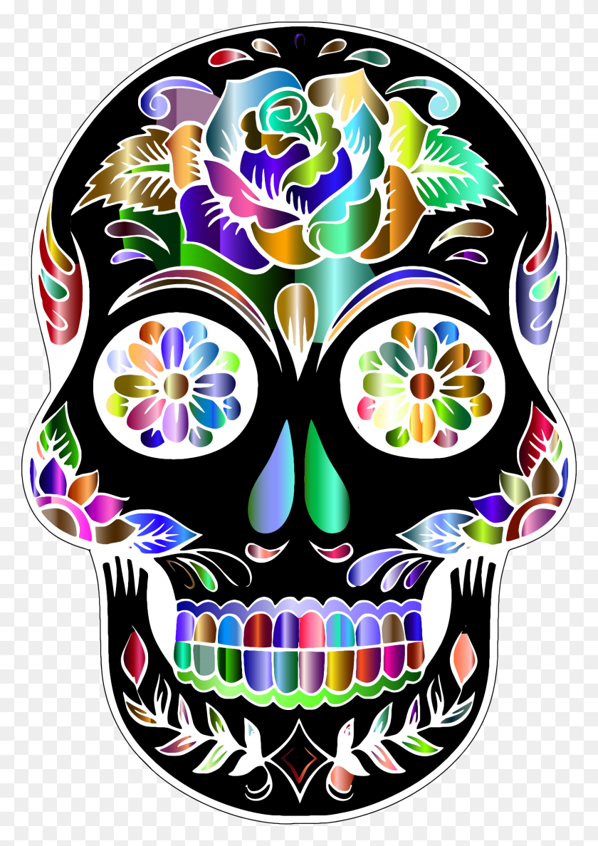 1608x2326 Mq Skulls Skull Flowers Day Of The Dead - Dia De Los Muertos Skull Clipart