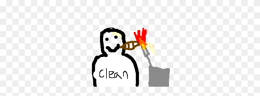 300x250 Mr Clean Smokes Cigar Via Flamethrower - Mr Clean PNG