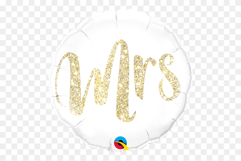 506x501 Mrs Glitter Gold Foil Balloon Free Delivery - Gold Glitter PNG