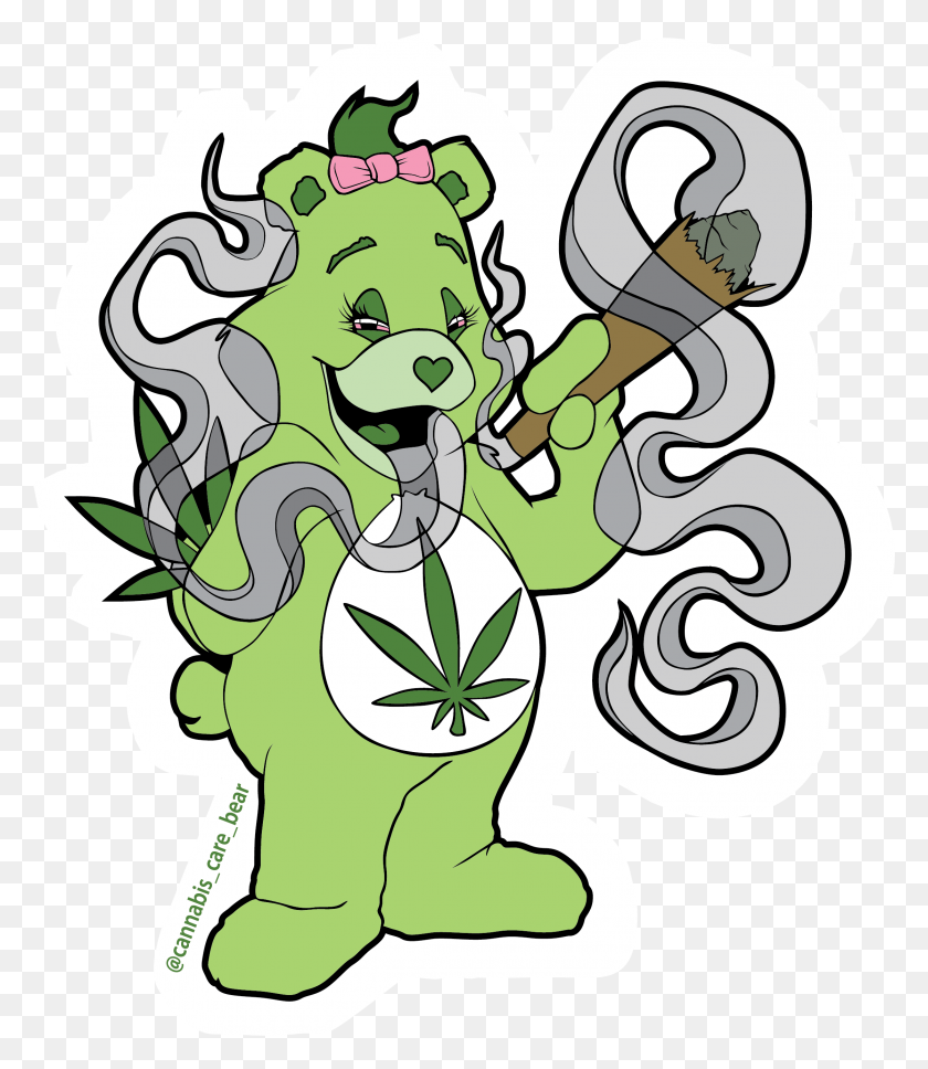 2235x2604 Ms Cannabis Care Bear Wlunt Cann A Lot - Care Bear PNG
