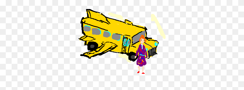 300x250 Ms Frizzle And The Magic School Bus Drawing - Magic School Bus Clipart