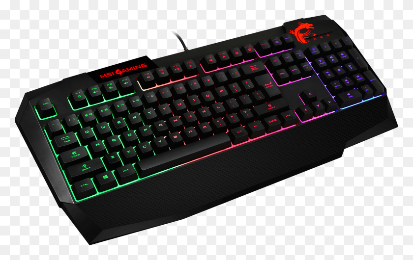 1613x973 Msi Interceptor Gaming Keyboard - Keyboard PNG