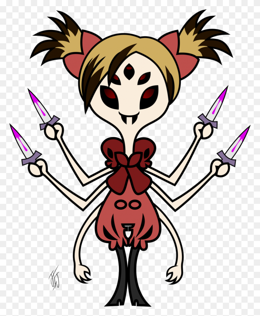 804x993 Muffet Dark Console Command - Scribbles PNG