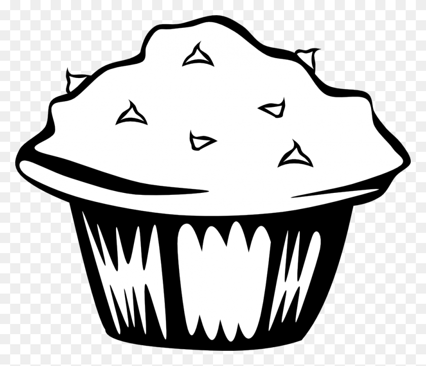 1000x850 Muffin Clip Art - Cupcake Outline Clipart