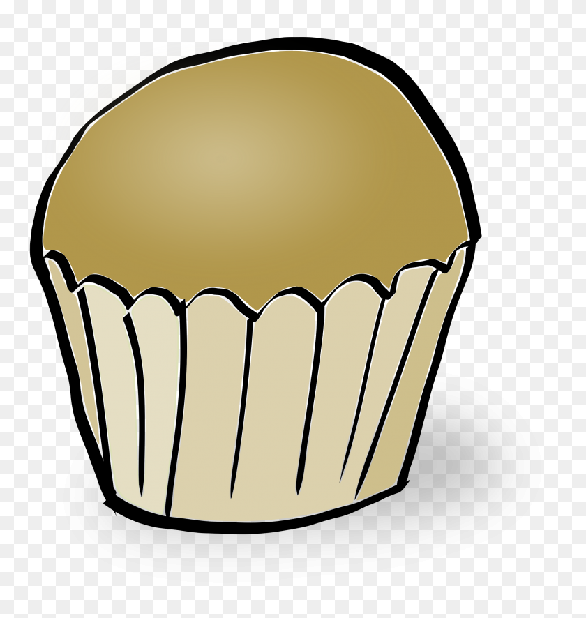 2264x2400 Muffin Clipart Plain - Cupcake Outline Clipart