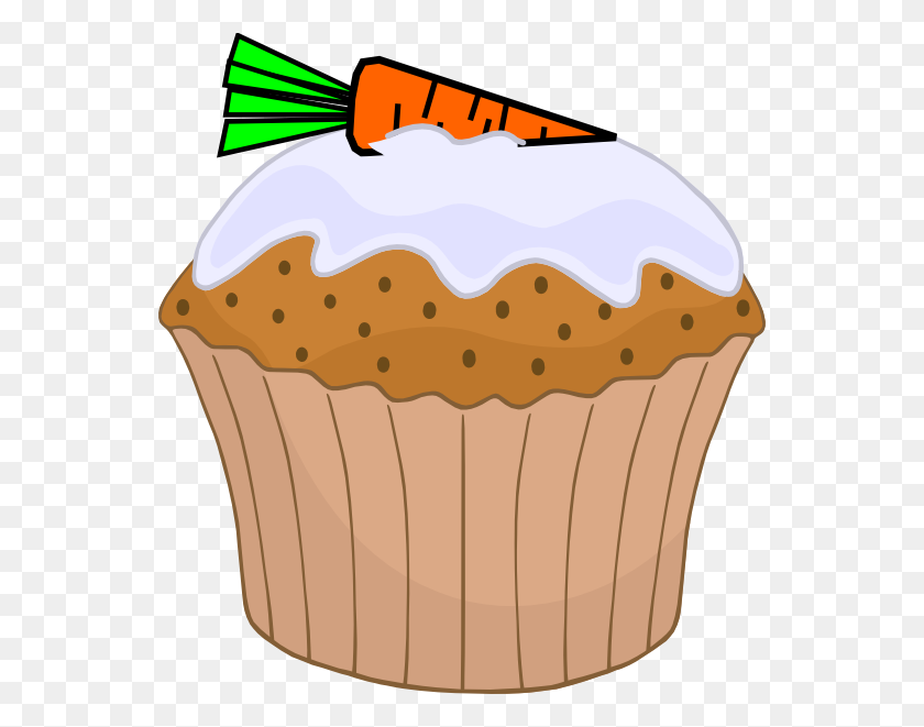 552x601 Muffin Clipart Transparent - Cupcake With Candle Clipart