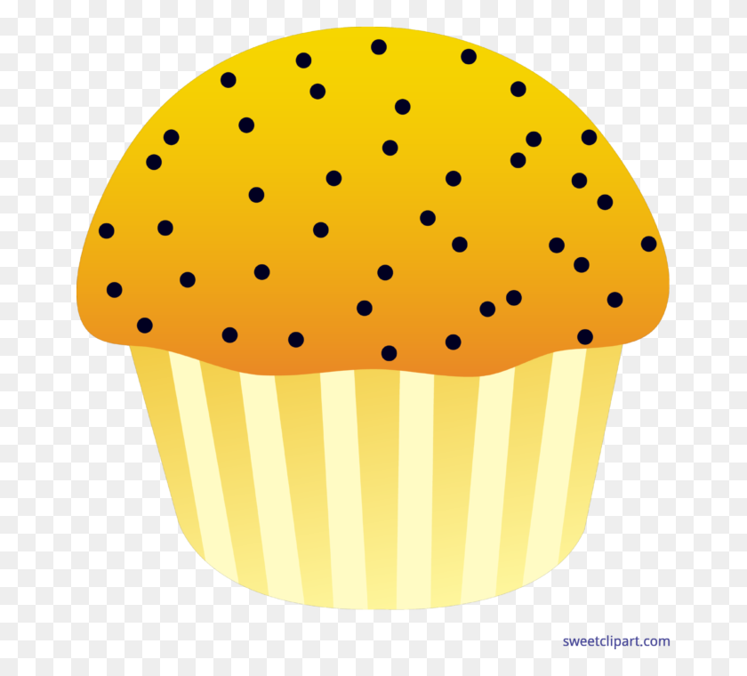 668x700 Imágenes Prediseñadas De Semilla De Amapola De Limón Muffin - Clipart Muffin