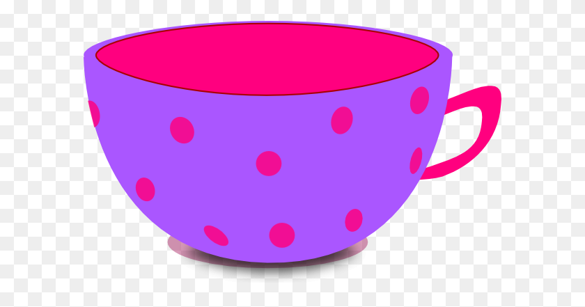 600x381 Mug Clipart Purple - Cup Of Tea Clipart