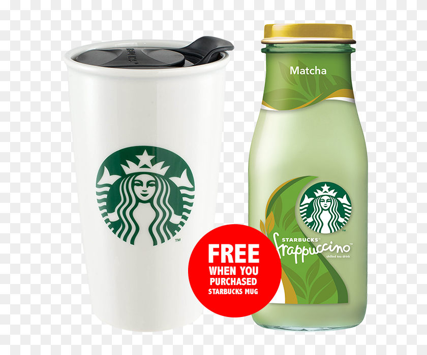 640x640 Mug Dw Traveller With Bottled Frappuccino - Frappuccino PNG