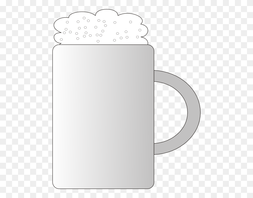 492x597 Mug Of Beer Clip Art - Beer Can Clipart Black And White