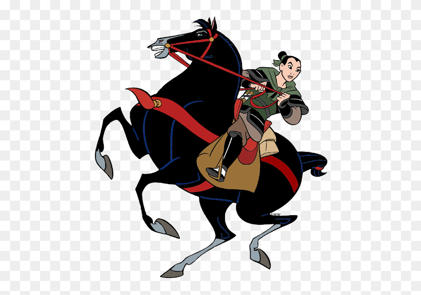 470x528 Mulan Y Sus Amigos Imágenes Prediseñadas Imágenes Prediseñadas De Disney En Abundancia - Ride A Horse Clipart