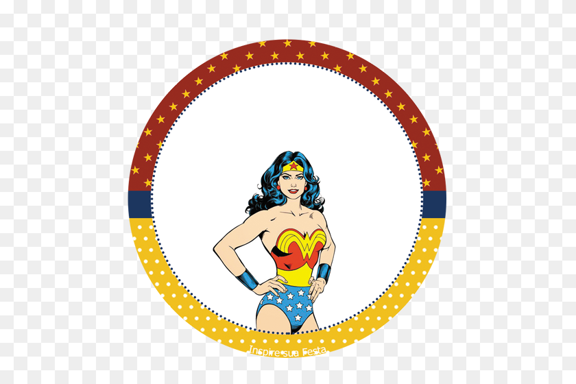 500x500 Mulher Maravilha Kit Festa Para Imprimir Inspire Sua - Wonderwoman Png