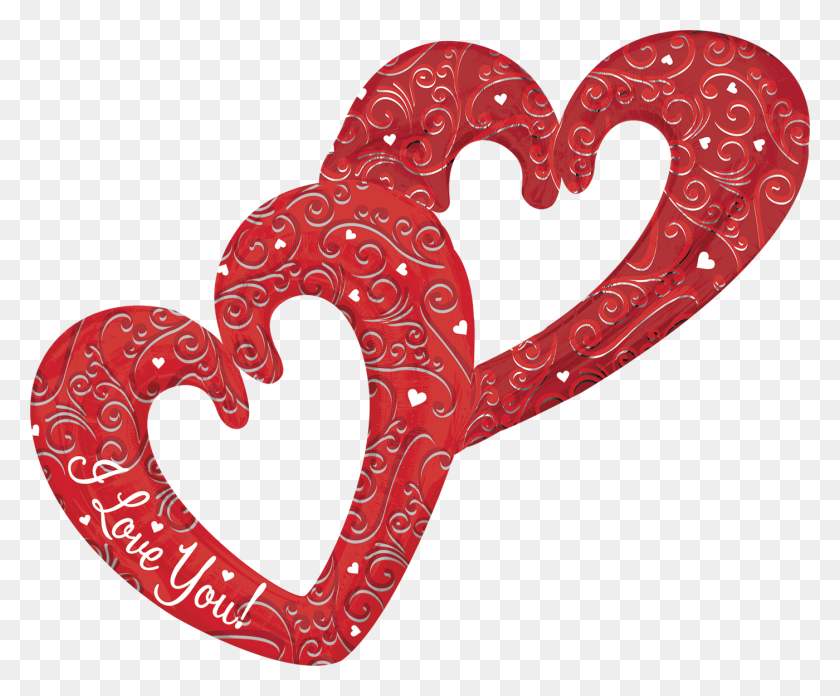 1400x1142 Multi Balloon Love Interlocking Hearts - 25th Anniversary Clip Art