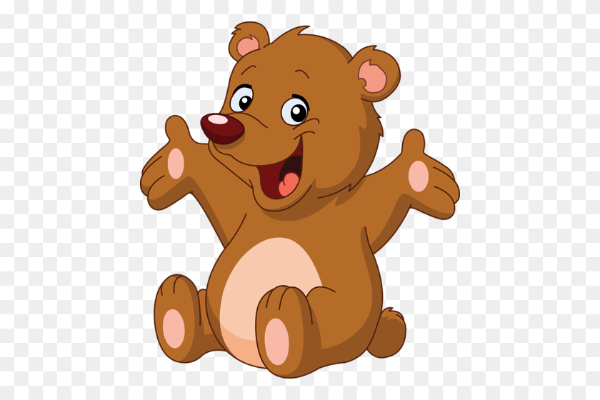 448x500 Multiashnye, Obshchij Bear, Teddy Bear And Cartoon - Grizzly Bear Clipart