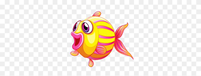 300x261 Multiashnye Rybki I Morskie Zverushki Cartoon Fish - Funny Fish Clipart