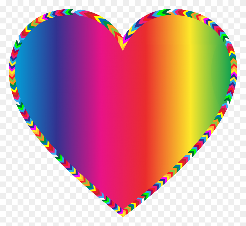 2350x2146 Multicolored Arrows Heart Filled - Arrows With Hearts Clipart
