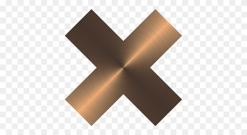 400x400 Multiplication Sign Flat Brushed Circular Copper Metallic Metal - Metal Texture PNG