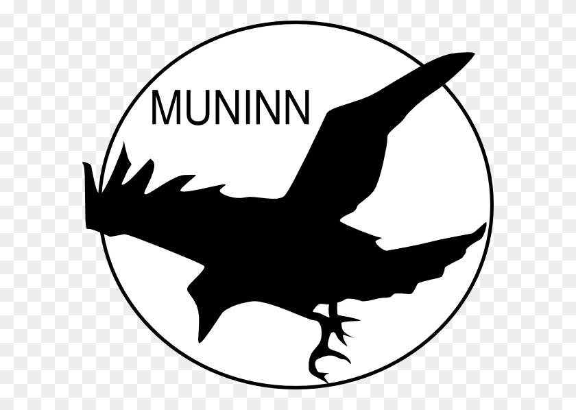 600x538 Muninn Matt P Clip Art - Raven Clipart Black And White