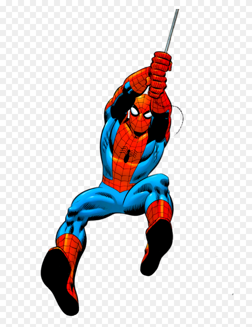 775x1030 Muscle Man Clip Art Transparent Background - Spiderman Web Clipart