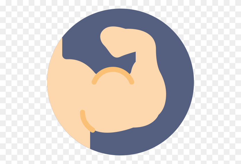 512x512 Muscle, Medical, Arm Icon With Png And Vector Format For Free - Muscle Arm Png