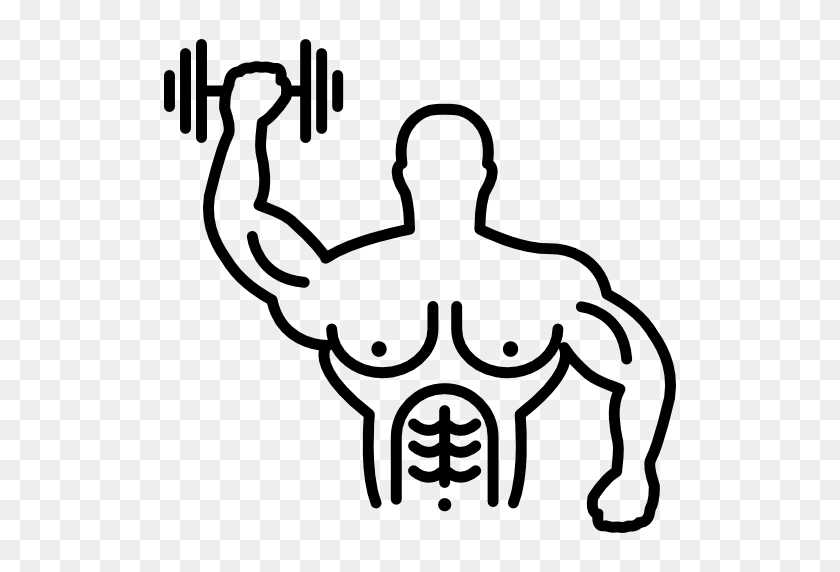 512x512 Muscles Flat Icon - Muscles Clipart Black And White