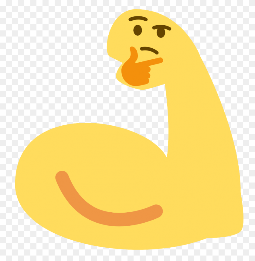 942x964 Musclethink - Muscle Emoji Png