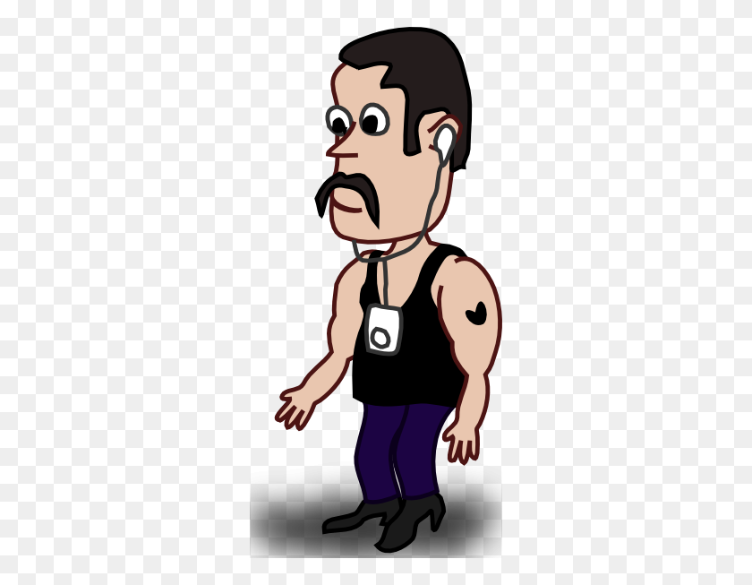 282x593 Muscular Man Png, Clip Art For Web - Muscle Arm Clipart