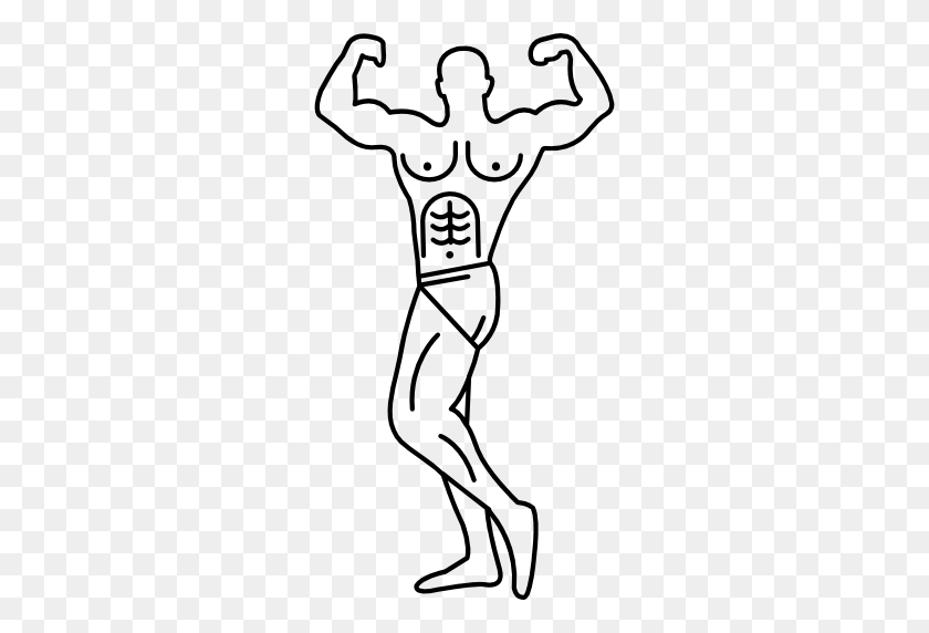 512x512 Muscular Man Showing His Muscles - Muscles PNG