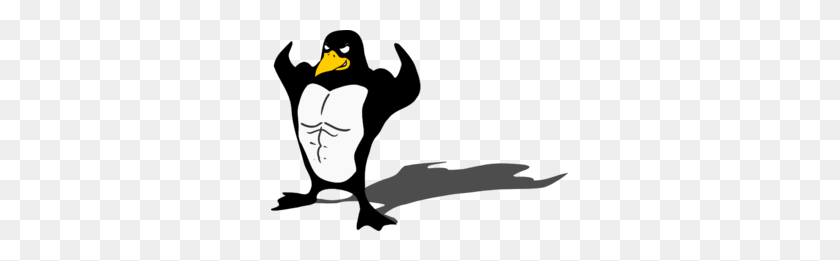 297x201 Muscular Penguin Png, Clip Art For Web - Strong Girl Clipart