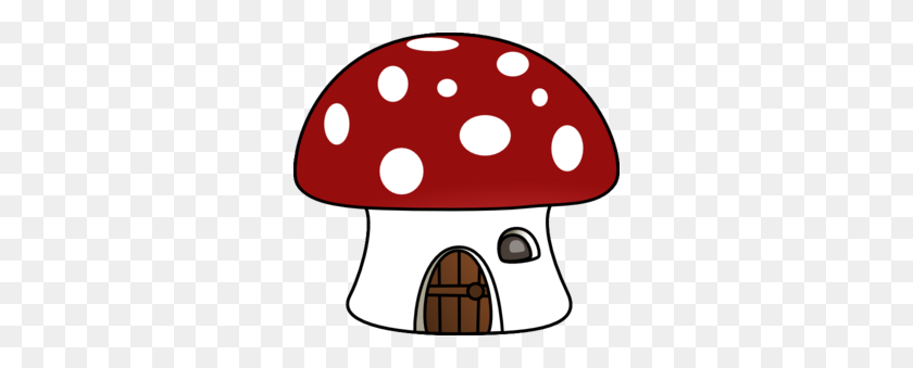 300x279 Mushroom Clip Art Smurfs Clip Art, Mushrooms - House Painting Clipart