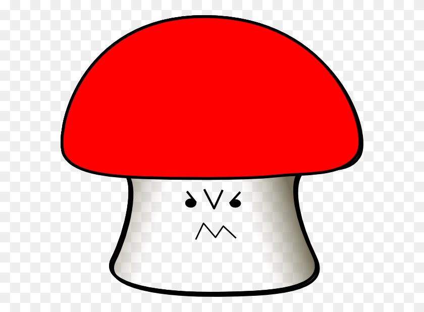 600x558 Mushroom Clipart Angry - Cute Mushroom Clipart