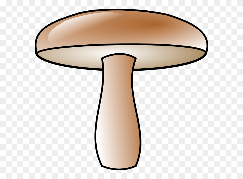 600x561 Mushroom Clipart Brown - Cute Mushroom Clipart