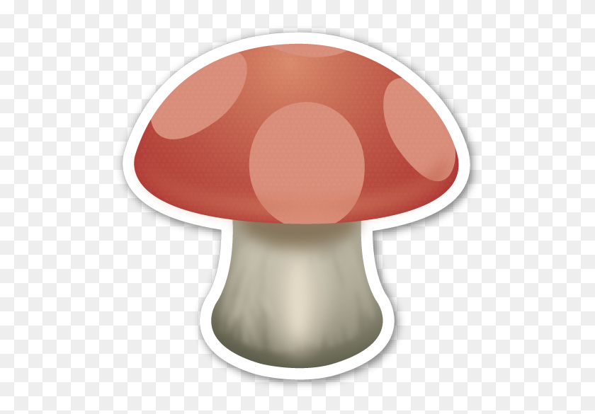 525x525 Mushroom Design Emoji Stickers, Emoji And Stuffed - Peach Emoji PNG