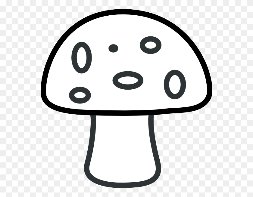 570x595 Mushroom Drawing Clipart - Lobster Clipart Black And White