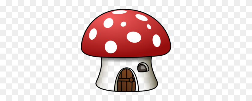 300x279 Mushroom House Clip Art - Fairy Clipart