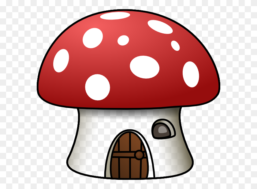 600x558 Mushroom House Png Clip Arts For Web - Haunted House Clipart Free