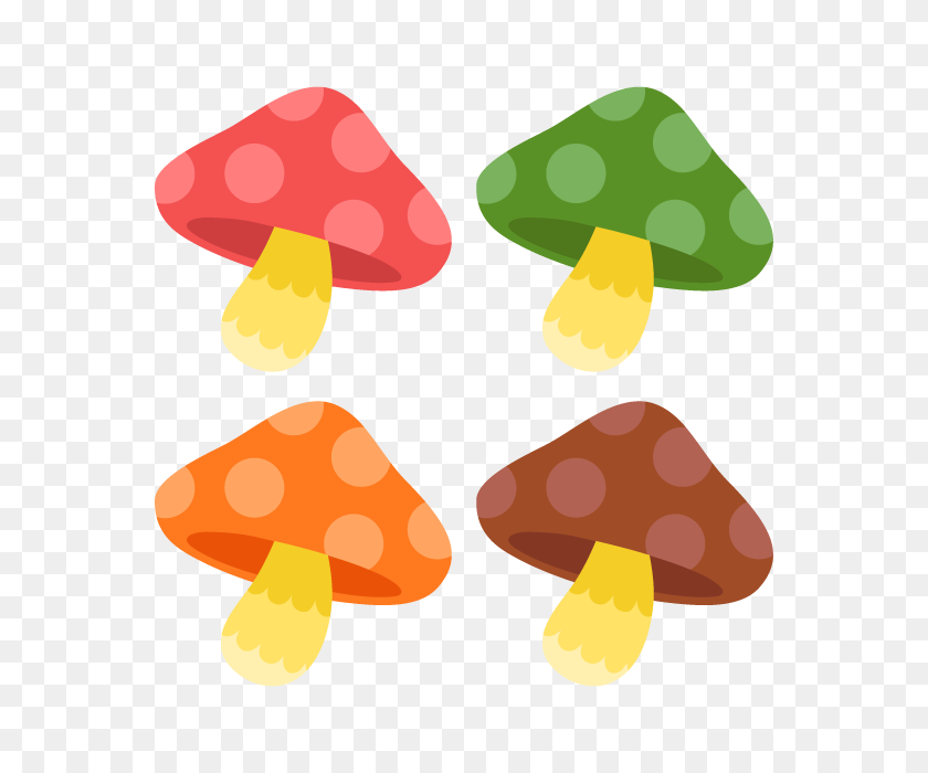 640x640 Mushrooms Colors Free Png And Vector - Mushrooms PNG