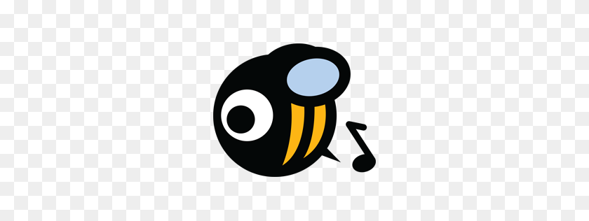 256x256 Music Bee Logo Icono De Carpeta, Music Bee, Bee, Emoji, Logo - Bee Emoji Png