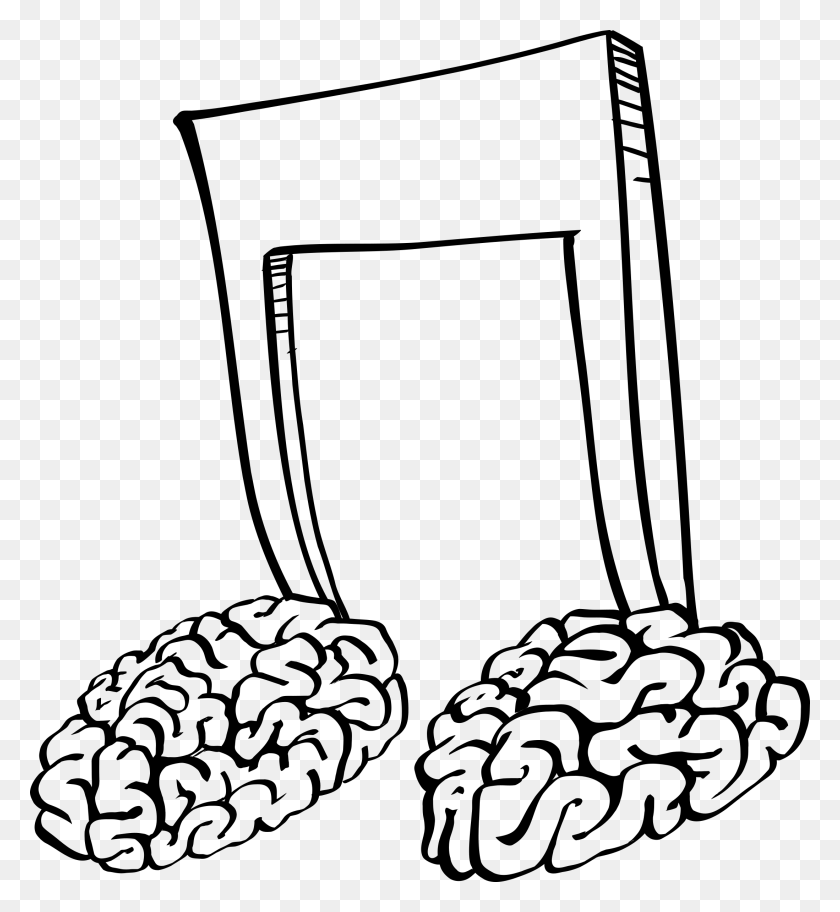 2197x2400 Music Brain Clipart - Music Therapy Clipart